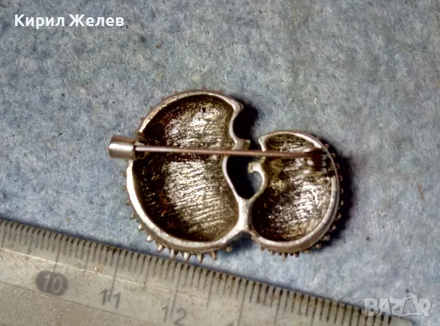 Две СЛАДКИ ТАРАЛЕЖЧЕТА ПОСРЕБРЕНА ФИГУРАЛНА ВИНТИДЖ АРТ БРОШКА 48766, снимка 2 - Други - 48160455