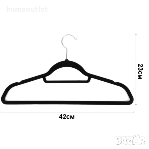 ПРОМОЦИЯ Кадифени закачалки с лента за аксесоари (к-кт от 54 бр.) X0016LGNTR, снимка 3 - Закачалки - 51654368