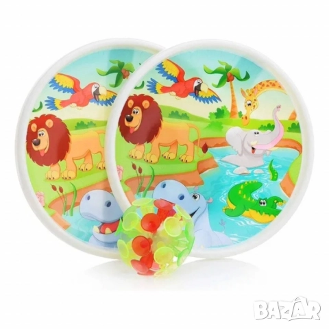 Детска игра „Хвани топката“ с чинии и вендузна топка, снимка 2 - Други - 52038074