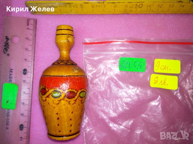 СТАР ПИРОГРАФИРАН РИСУВАН ДЪРВЕН ЕТНО СУВЕНИР 42855, снимка 6 - Декорация за дома - 44185089