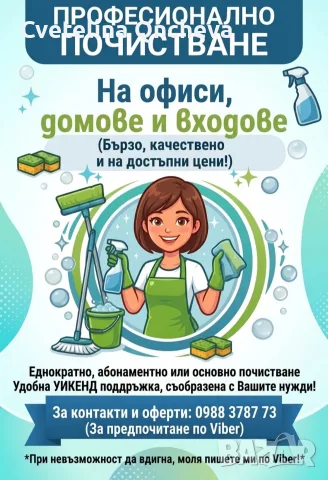 Почистване на входове и малки офиси 