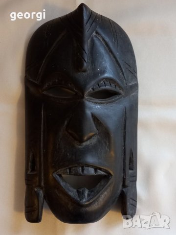 Африканска маска от абанос, снимка 1 - Други ценни предмети - 35095011
