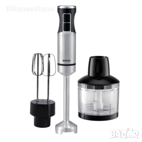Пасатор с миксер и чопър 3в1 Muhler MB-99S, 1000W, метален, снимка 4 - Други - 52337667