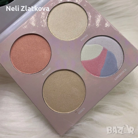 Палитра хайлайтъри с огледалце, снимка 2 - Козметика за лице - 53044003