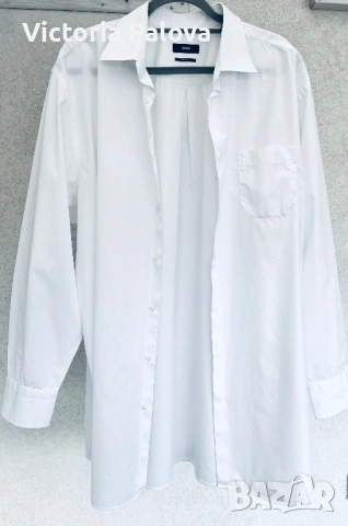 Оригинална Hugo Boss Comfort Fit бяла риза  100% Cotton Size 45, снимка 3 - Ризи - 54072810