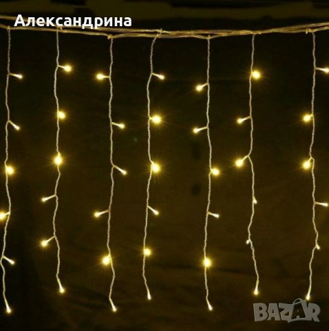 Светеща LED завеса със 120лед светлини, снимка 4 - Лед осветление - 42758443