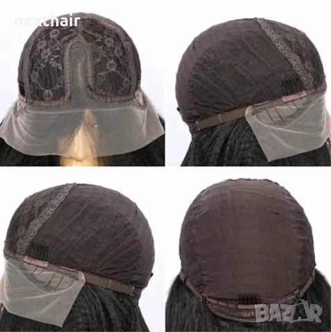 Кафява лейс фронт перука с руси кичури и дантела 13*4*1 LACE FRONT, снимка 7 - Аксесоари за коса - 50046183