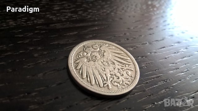 Райх монета - Германия - 5 пфенига | 1907г.; серия А, снимка 2 - Нумизматика и бонистика - 29773008