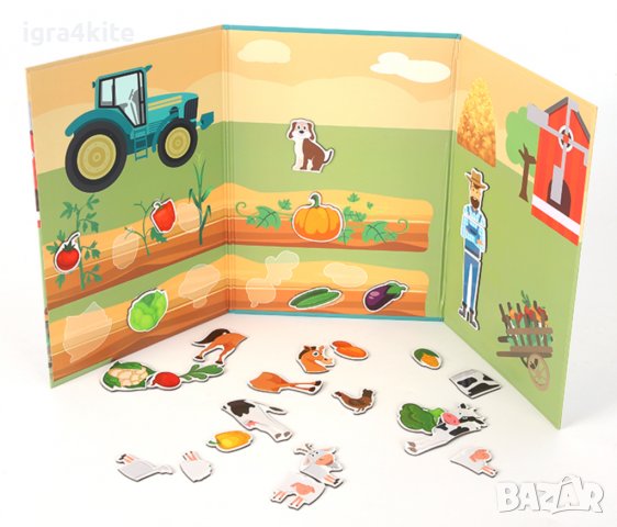 Ферма - игра с магнити на животни и зеленчуци, снимка 2 - Образователни игри - 38483608