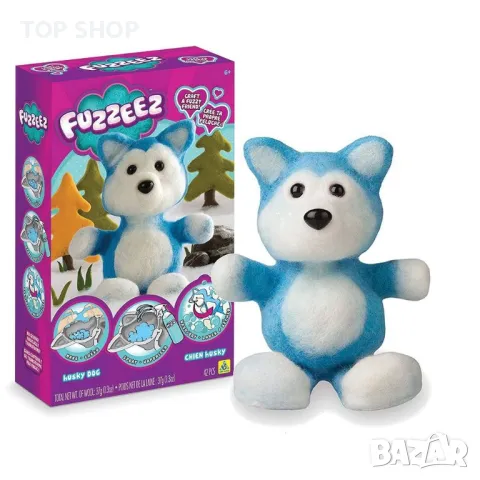 FUZZEEZ Творчески комплект НАПРАВИ СИ ЖИВОТНО ОТ ВЪЛНА , Хъски