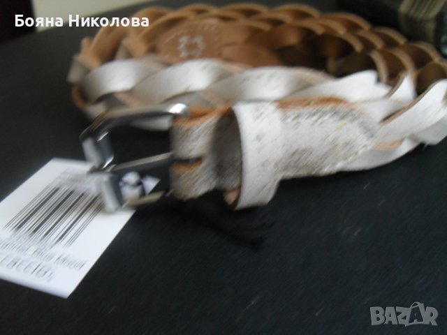 Дамски кожен колан бял - НОВ, снимка 1