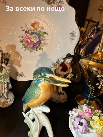 Karl Ens Germany - “Рибарчето” изключително красива птица с плячка в човката Код P1686, снимка 5 - Антикварни и старинни предмети - 52941780