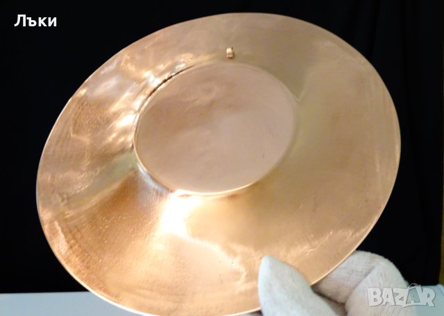 Медна чиния 20 см.,гравирана. , снимка 3 - Антикварни и старинни предмети - 40777206