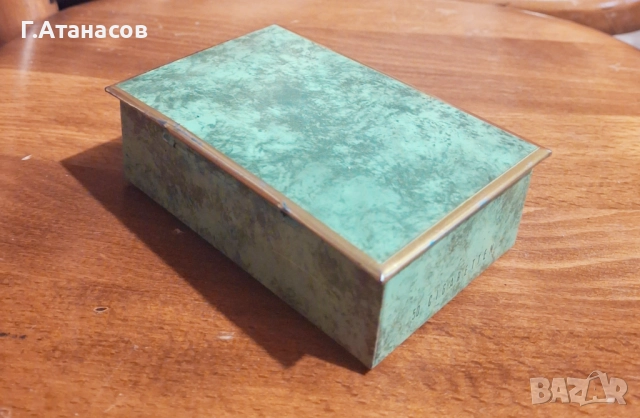 Метална кутиика от цигари Atos Pfau Auslese 50 cigaretten рядка колекционерска, снимка 5 - Антикварни и старинни предмети - 52694389