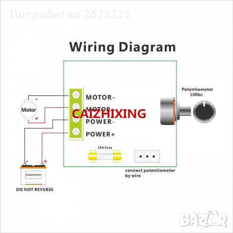 Регулатор на обороти за постояннотоков двигател до 400W, снимка 5 - Друга електроника - 29815677