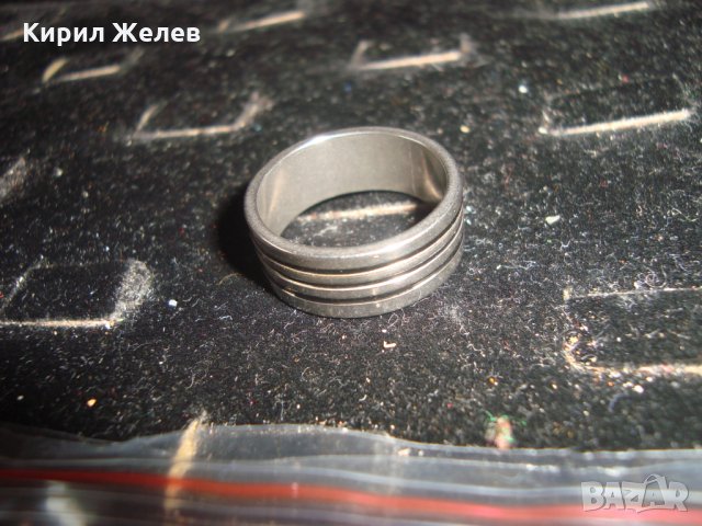 СТИЛЕН КРАСИВ ПРЪСТЕН БЛАГОРОДНА НЕРЪЖДАЕМА СТОМАНА МАСИВНА ХАЛКА 19683, снимка 6 - Пръстени - 32101880
