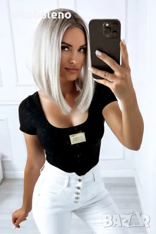 Дамска блуза с къс ръкав на райе 941, 3цвята , снимка 9 - Тениски - 49252217