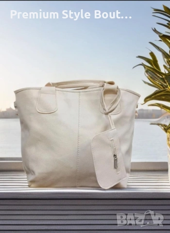 Дамска кожена чанта с аксесоар - портмоне, снимка 5 - Чанти - 54158810