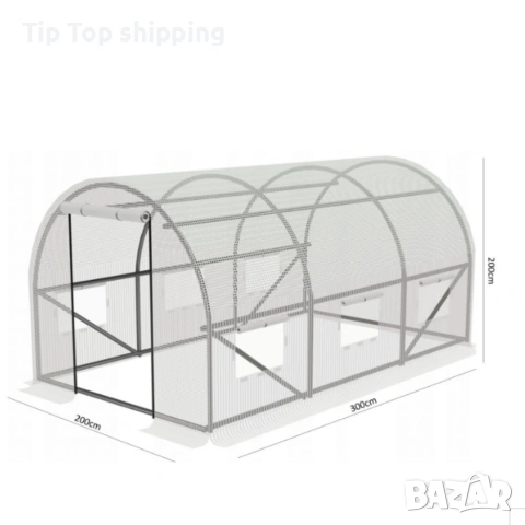 Компактна бяла оранжерия - професионална защита и идеални условия за вашите култури - 3 х 2 х 2м, снимка 5 - Оранжерии - 53897124
