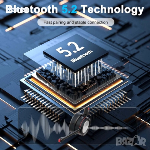 Beebang Bluetooth слушалки с микрофон,бутон за изключване на микрофона, снимка 3 - Bluetooth слушалки - 51689547