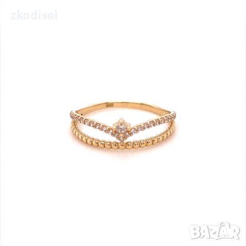Златен дамски пръстен 1,47гр. размер:57 14кр. проба:585 модел:20148-6