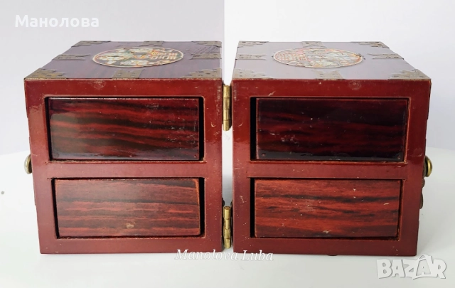 Две корейски кутии за бижута Najeonchilgi (나전칠기)., снимка 4 - Антикварни и старинни предмети - 51927955