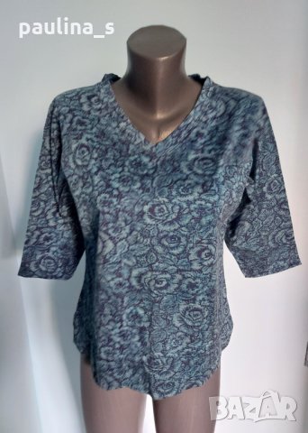 Памучна дизайнерска блуза "Karen Scott"® / голям размер / висок клас качество, снимка 1 - Блузи с дълъг ръкав и пуловери - 34181120