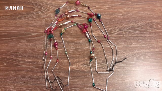 Стъклен новогодишен герлянд 