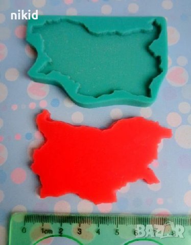 Карта на България силиконов молд форма фондан шоколад гипс смола декор, снимка 2 - Форми - 39363025