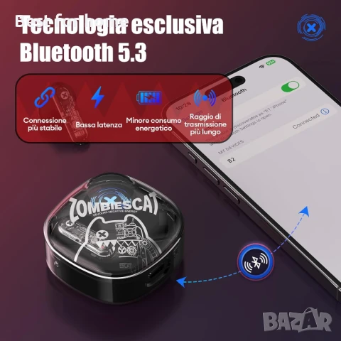 ZOMBIES CAT Bluetooth слушалки, снимка 5 - Bluetooth слушалки - 51192355