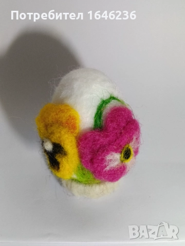 Великденски яйца, ръчно изработени с техниката иглонабиване , снимка 3 - Декорация за дома - 52247269