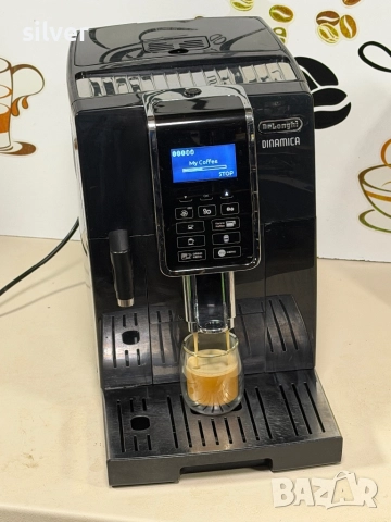 Кафемашина кафе автомат delonghi dinamica с гаранция, снимка 4 - Кафемашини - 52543874
