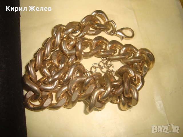 МАСИВЕН ДЕБЕЛО ПОЗЛАТЕН ЛАНЕЦ ВЕРИЖКА СИНДЖИР КЮСТЕК от НЕРЪЖ СТОМАНА ЗДРАВА КЛАСИЧЕСКА ПЛЕТКА 31400, снимка 7 - Колиета, медальони, синджири - 37995907