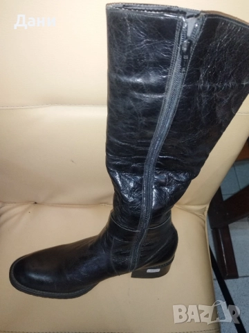 Дамски ботуши от естествена кожа,само номер 40,но са уголемени-27см стелка , снимка 2 - Маратонки - 52329445