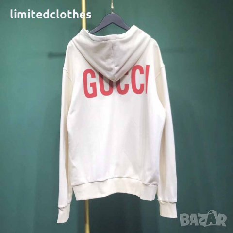 GUCCI Beige Manifesto Mask Print Дамско Горнище тип Суичър size XL, снимка 6 - Суичъри - 32203416