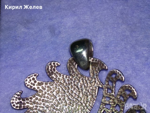 РАЗКОШЕН СРЕБЪРЕН МЕДАЛЬОН РОДИРАНО СРЕБРО 925 АЖУРНА РЪЧНА МАЙСТОРСКА АРТ ИЗРАБОТКА ГОЛЯМ 41224, снимка 11 - Колиета, медальони, синджири - 42844188