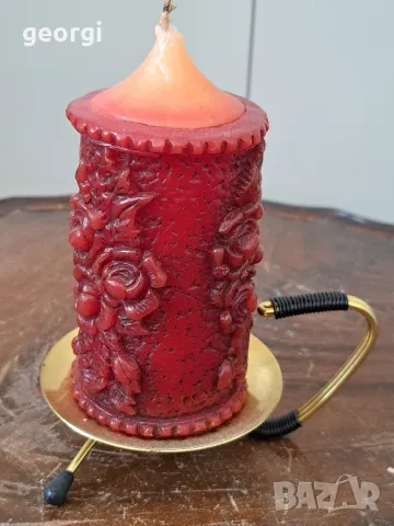 свещник с декоративна свещ   19/3