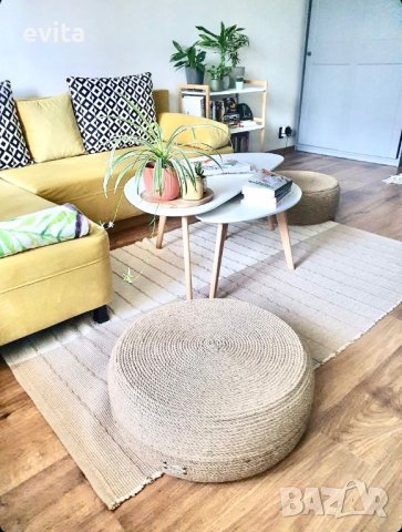  Табуретка ръчна изработка, естествени материали! , снимка 4 - Дивани и мека мебел - 33835741