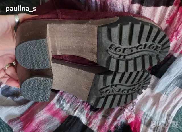 "Softclox" дамски боти от естествен велур / N38 , снимка 14 - Дамски боти - 48027742