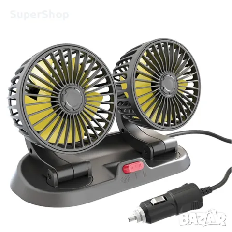 Мощен Двоен вентилатор за запалка на кола автомобил климатик 12v