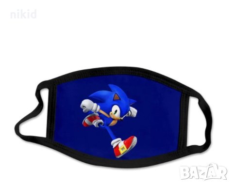 Соник Sonic детска защитна предпазна маска многократна от плат, снимка 5 - Други - 29515739