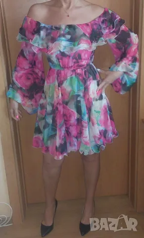 Рокля от шифон Fervente , снимка 4 - Рокли - 50026054