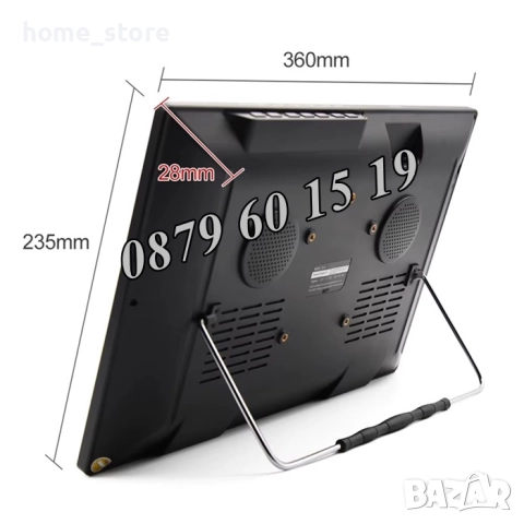 Преносим телевизор 16 инча, портативен цифров телевизор 16 инча 12v / 220v, снимка 3 - Телевизори - 52545985