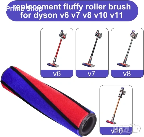 Резервна мека ролка и плюшени ленти за Dyson V6, V7, V8, V10, V11, снимка 2 - Прахосмукачки - 54190056