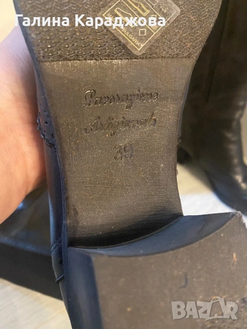 Високи дамски тъмно кафяви ботуши номер 39, снимка 3 - Дамски ботуши - 54103404