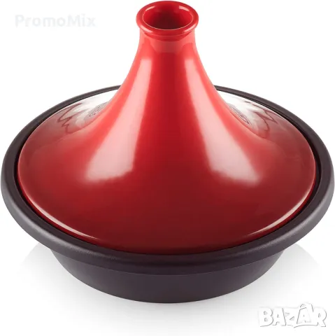 Тажин Le Creuset Tagine Dish 25138310600422 Cherry Red 31 см чугунен съд за готвене , снимка 6 - Прибори за хранене, готвене и сервиране - 48990247