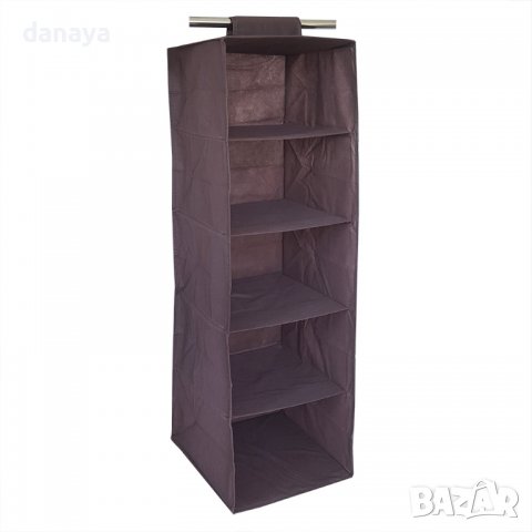 1845 Висящ органайзер за гардероб с 5 рафта висяща етажерка, снимка 6 - Органайзери - 30959159
