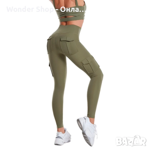 Оформящ дамски панталон с 4 джоба – Висока талия размери от S do XL, снимка 6 - Клинове - 52847033