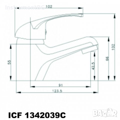 Стоящ смесител за мивка Inter Ceramic ЕКО ICF 1342039C , снимка 2 - ВИК - 38299166