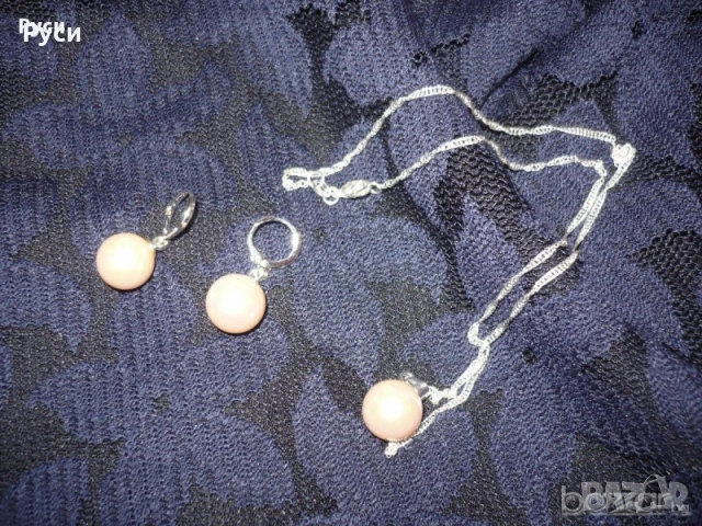 Сет - колие с висулка + обеци, снимка 9 - Бижутерийни комплекти - 17780680